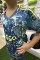 Футбольная форма детская Аякс (Ajax) 2024-2025 выездная дымчато-сине-желтая F0005