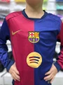 Футбольная форма с длинным рукавом детская Барселона (Barcelona) 2024-2025 домашняя сине-красная F0012