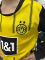 Футбольна форма з довгим рукавом дитяча Боруссія Дортмунд (Borussia Dortmund) 2024-2025 домашня жовто-чорна F0015