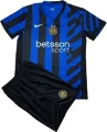 Футбольная форма детская Интер (Inter Milan) 2024-2025 домашняя сине-черная F0019