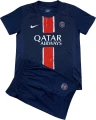Футбольная форма детская ПСЖ (PSG) 2024-2025 домашняя темно-сине-красная F0028