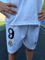 Футбольна форма дитяча Реал Мадрид (Real Madrid) Mbappe 9 2024-2025 домашня біло-чорна F0033