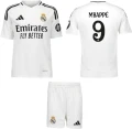 Футбольна форма дитяча Реал Мадрид (Real Madrid) Mbappe 9 2024-2025 домашня біло-чорна F0033
