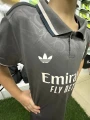 Футбольная форма детская Реал Мадрид (Real Madrid) 2024-2025 резервная серо-черно-белая F0034