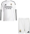 Футбольна форма з довгим рукавом дитяча Реал Мадрид (Real Madrid) 2024-2025 домашня біло-чорна F0036