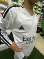Футбольна форма з довгим рукавом дитяча Реал Мадрид (Real Madrid) 2024-2025 домашня біло-чорна F0036