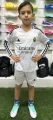 Футбольна форма з довгим рукавом дитяча Реал Мадрид (Real Madrid) 2024-2025 домашня біло-чорна F0036