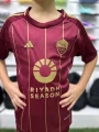 Футбольна форма дитяча Рома (Roma) 2024-2025 домашня бордово-золота F0038