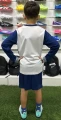 Футбольна форма з довгим рукавом дитяча Тоттенхем (Tottenham) 2024-2025 домашня темно-синьо-біла F0039