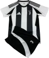 Футбольна форма дитяча Ювентус (Juventus) 2024-2025 домашня чорно-біла F0041