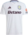 Футболка Астон Вілла (Aston Villa) 2024-2025 виїзна біло-блакитно-бордова F0045