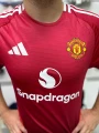 Футболка Манчестер Юнайтед (Manchester United) 2024-2025 домашня червоно-біла F0055