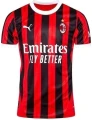 Футболка Мілан (Milan) 2024-2025 домашня червоно-чорно-біла F0057