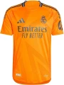 Футболка Реал Мадрид (Real Madrid) 2024-2025 виїзна помаранчево-чорна F0058