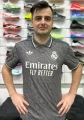 Футболка Реал Мадрид (Real Madrid) 2024-2025 резервна сіро-чорно-біла F0060