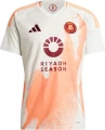 Футболка Рома (Roma) 2024-2025 виїзна біло-персикова F0062