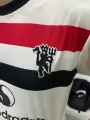 Футбольная форма Манчестер Юнайтед (Manchester United) 2024-2025 резервная бело-черно-красная F0082