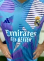 Футбольная форма Реал Мадрид (Real Madrid) 2024-2025 вратарская голубо-фиолетово-синяя F0086
