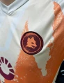Футбольна форма Рома (Roma) 2024-2025 виїзна біло-персикова F0092