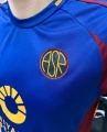 Футбольна форма Рома (Roma) 2024-2025 резервна темно-синьо-бордово-жовтогаряча F0094