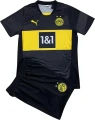 Футбольна форма Боруссія Дортмунд (Borussia Dortmund) 2024-2025 виїзна темно-сіро-чорно-жовта F0110