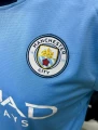 Футбольна форма з довгим рукавом Манчестер Сіті (Manchester City) 2024/2025 домашня блакитно-біла F0123