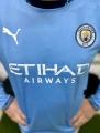 Футбольна форма з довгим рукавом Манчестер Сіті (Manchester City) 2024/2025 домашня блакитно-біла F0123