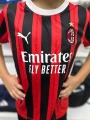 Футбольная форма детская Милан (Milan) 2024-2025 домашняя красно-черная F0129