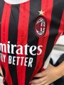 Футбольная форма детская Милан (Milan) 2024-2025 домашняя красно-черная F0129