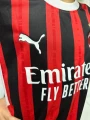 Футбольная форма детская Милан (Milan) 2024-2025 домашняя красно-черная F0129