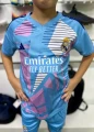 Воротарська форма дитяча Реал Мадрид (Real Madrid) 2024-2025 блакитно-фіолетово-синя F0151