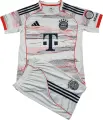 Футбольна форма Баварія (Bayern Munich) 2025-2026 виїзна біло-оранжево-сіра F0240