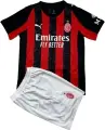 Футбольна форма Мілан (Milan) 2025-2026 домашня чорно-червоно-біла F0246