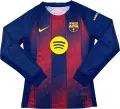 Футболка з довгим рукавом Барселона (Barcelona) 2025-2026 домашня темно-синьо-червона F0258