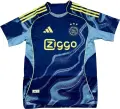 Футболка Аякс (Ajax) 2025-2026 выездная темно-сине-голубо-желтая F0277