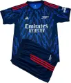 Футбольна форма Арсенал (Arsenal) 2025-2026 виїзна темно-синьо-червона F0281