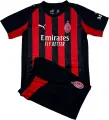 Футбольна форма дитяча Мілан (Milan) 2025-2026 домашня чорно-червона F0270