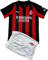 Футбольна форма дитяча Мілан (Milan) 2025-2026 домашня чорно-червоно-біла F0271