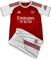Футбольна форма дитяча Арсенал (Arsenal) 2025-2026 домашня червоно-біла F0324