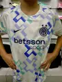 Футбольная форма детская Интер (Inter Milan) 2025-2026 выездная бело-бирюзово-синяя F0348