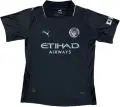 Футболка Манчестер Сіті (Manchester City) 2025-2026 резервна чорно-срібна F0376