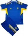 Футбольная форма детская Лидс Юнайтед (Leeds United) 2025-2026 выездная сине-желтая F0369