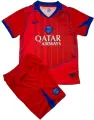 Футбольная форма детская ПСЖ (PSG) 2025-2026 резервная красно-синяя F0371