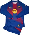 Футбольна форма з довгим рукавом Барселона (Barcelona) 2025-2026 домашня темно-синьо-червона F0413