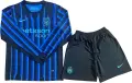 Футбольна форма з довгим рукавом Інтер (Inter Milan) 2025-2026 домашня чорно-синя F0409