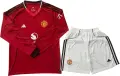 Футбольна форма з довгим рукавом Манчестер Юнайтед (Manchester United) 2025-2026 домашня червоно-чорно-біла F0418
