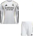 Футбольна форма з довгим рукавом Реал Мадрид (Real Madrid) 2025-2026 домашня біло-чорно-жовта F0422