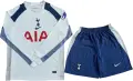 Футбольна форма з довгим рукавом Тоттенгем (Tottenham) 2025-2026 домашня біло-темно-синя F0423