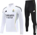 Спортивный костюм Реал Мадрид (Real Madrid) 2025-2026 бело-черно-серо-желтый F0475