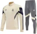 Спортивный костюм Реал Мадрид (Real Madrid) 2024-2025 бежево-серый F0440